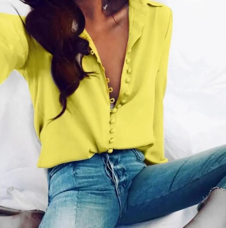 2026 Ladies Spring and Autumn New Fashion Daily Casual Irregular Solid Color V-Neck Sexy Breasted Long Sleeve Shirt for Women
2026 Ladies Spring and Autumn New Fashion Daily Casual Irregular Solid Color V-Neck Sexy Breasted Long Sleeve Shirt for Women