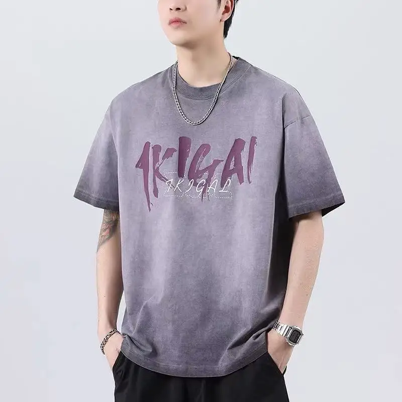 Retro T-shirt for boys, summer 2025 new style, wasteland style, loose and fashionable printed trendy street short sleeved top
Retro T-shirt for boys, summer 2025 new style, wasteland style, loose and fashionable printed trendy street short sleeved top