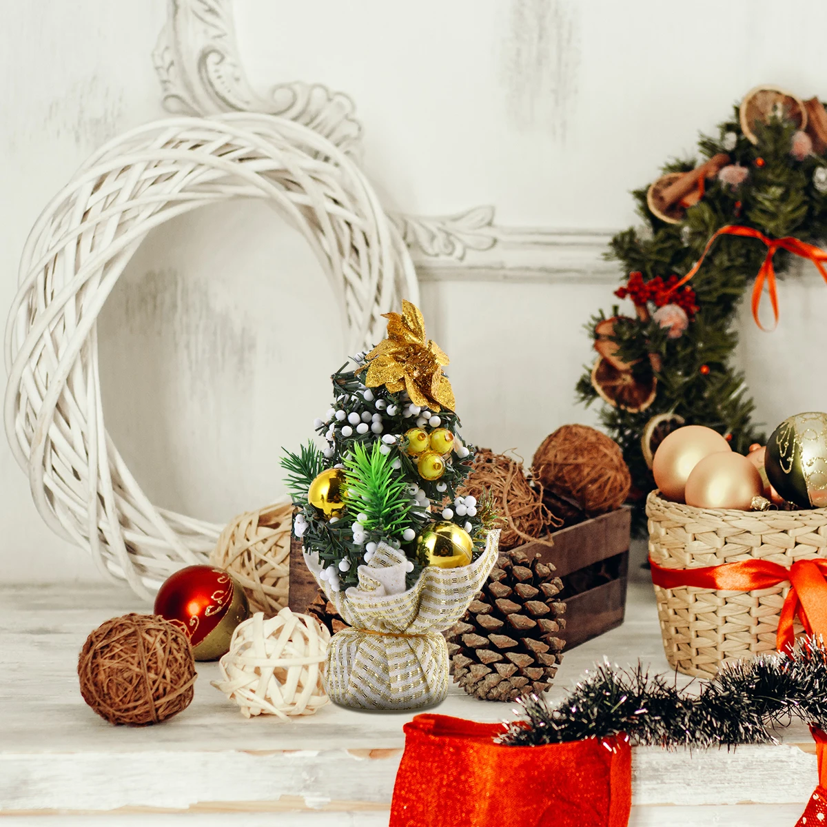 Artificial Christmas Tree Decoration Small Trees for Crafts Sisal Holiday Tabletop
Artificial Christmas Tree Decoration Small Trees for Crafts Sisal Holiday Tabletop