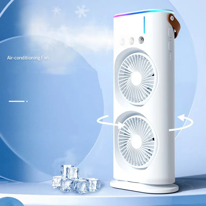 3-Speed Option Mini Portable 360 Rotation Electric Cooling Table Fan USB Rechargeable Dual Head Cooling Fan Mist
3-Speed Option Mini Portable 360 Rotation Electric Cooling Table Fan USB Rechargeable Dual Head Cooling Fan Mist
