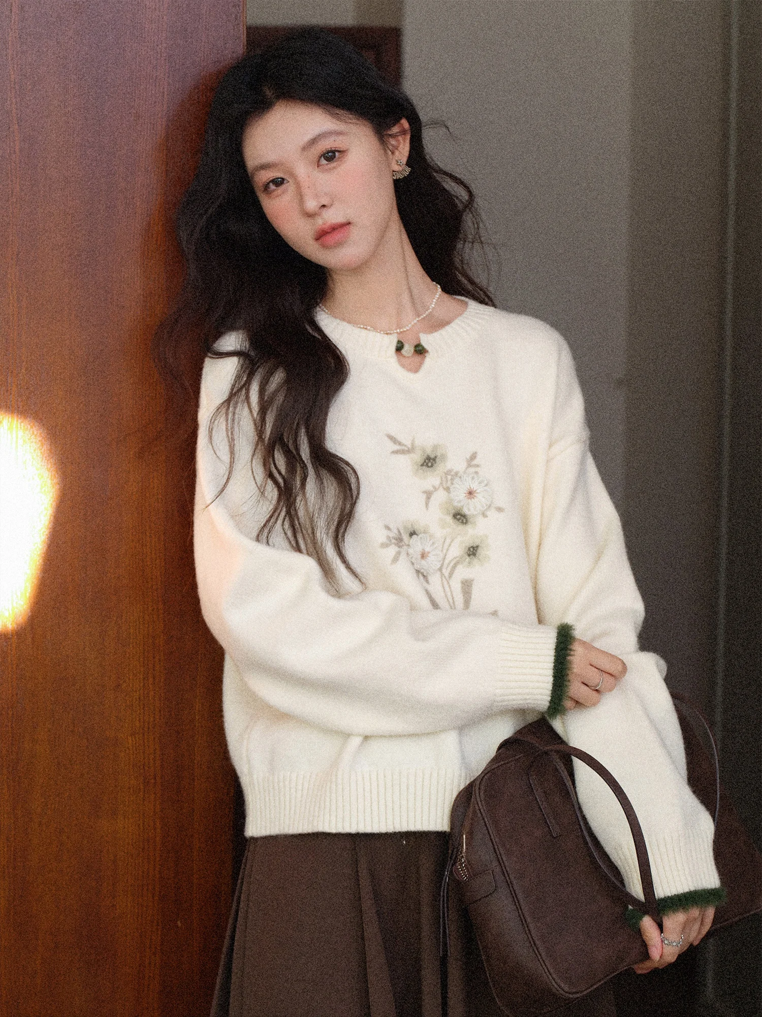 Loose Long Sve Knitted Sweater Women's Autumn Winter Lazy Sle Layering Top Flower Pattern Step South Deer Knitwear
Loose Long Sve Knitted Sweater Women's Autumn Winter Lazy Sle Layering Top Flower Pattern Step South Deer Knitwear