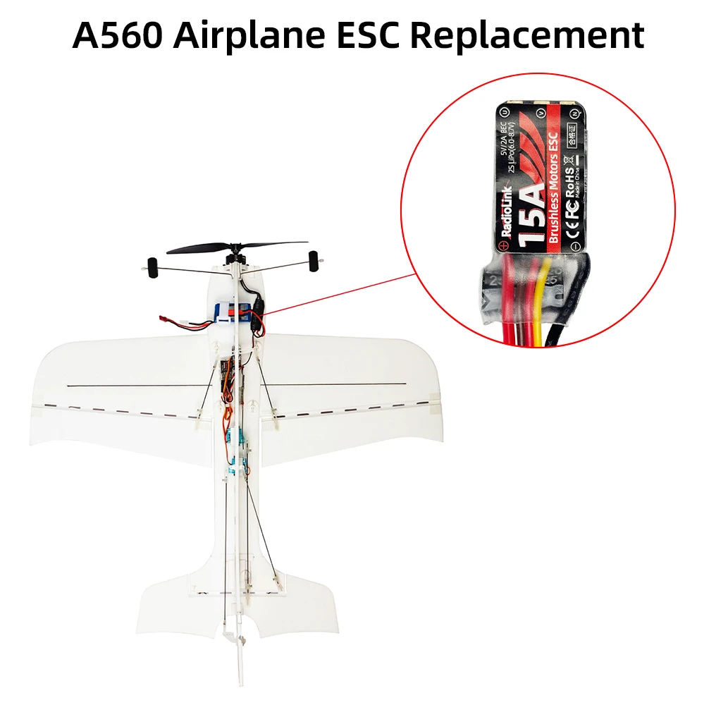 Регулятор скорости Radiolink RE15A 2S ESC со встроенным BEC 5В/2А для бесщеточных двигателей радиоуправляемых самолетов, самолетов с фиксированным крылом A560, SU27, D460
Регулятор скорости Radiolink RE15A 2S ESC со встроенным BEC 5В/2А для бесщеточных двигателей радиоуправляемых самолетов, самолетов с фиксированным крылом A560, SU27, D460