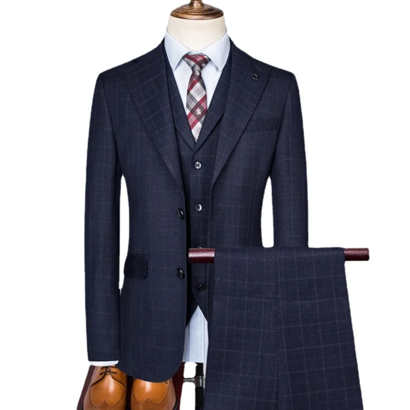 (Jacket+Vest+Pants)Men 3 Pcs Set Suit Autumn Winter Plaid Slim Fit Business Formal Casual Suits Office Party Prom Wedding Groom
(Jacket+Vest+Pants)Men 3 Pcs Set Suit Autumn Winter Plaid Slim Fit Business Formal Casual Suits Office Party Prom Wedding Groom