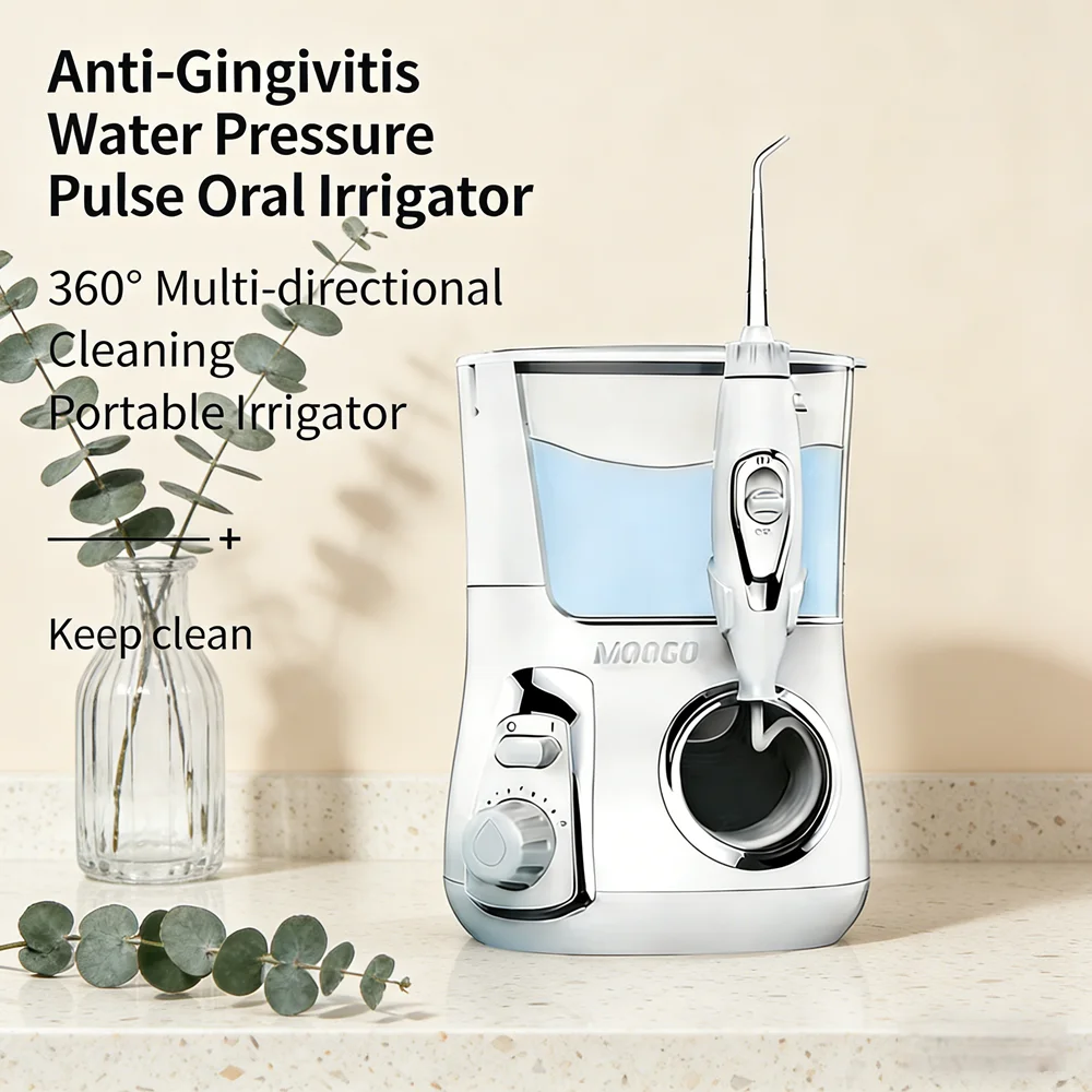 Настольный ирригатор для полости рта с 10 режимами, электрический, с большим резервуаром 800 мл и 5 многофункциональными насадками для чистки зубов
Настольный ирригатор для полости рта с 10 режимами, электрический, с большим резервуаром 800 мл и 5 многофункциональными насадками для чистки зубов