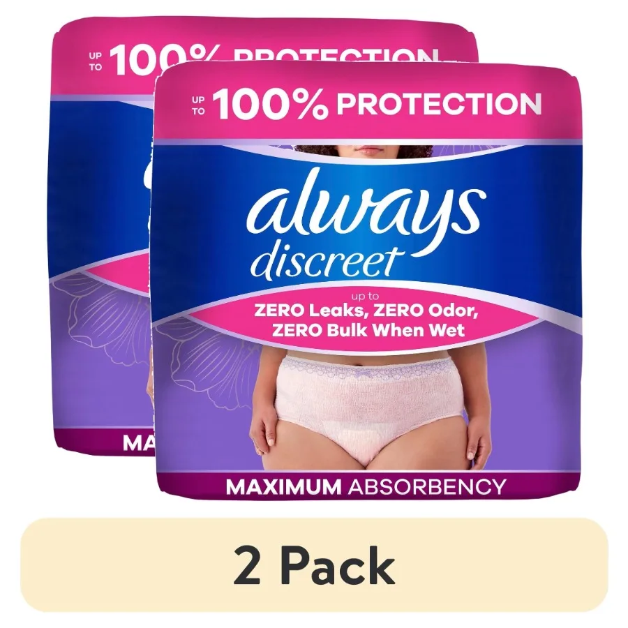 2 pack - Adult Diapers for Women Size L, 17 Count
2 pack - Adult Diapers for Women Size L, 17 Count