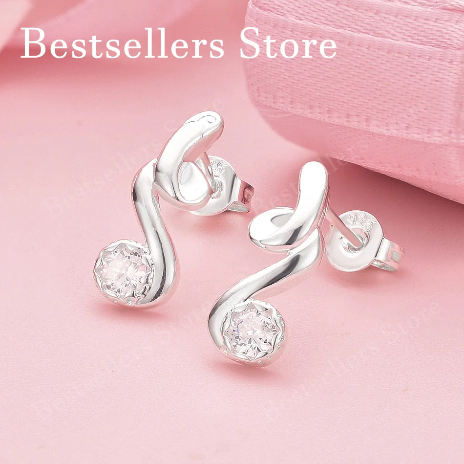 Charming 925 Sterling Silver Exquisite Note Zirconia Earrings, Fashionable Women's Wedding Party Jewelry Gift Accessories
Charming 925 Sterling Silver Exquisite Note Zirconia Earrings, Fashionable Women's Wedding Party Jewelry Gift Accessories