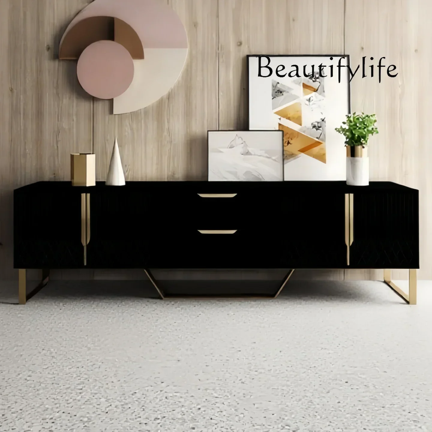 N49 Nordic Light Luxury Piano Paint TV Cabinet Post-modern Light Luxury Coffee Table Combination Floor Can Be Customized
N49 Nordic Light Luxury Piano Paint TV Cabinet Post-modern Light Luxury Coffee Table Combination Floor Can Be Customized