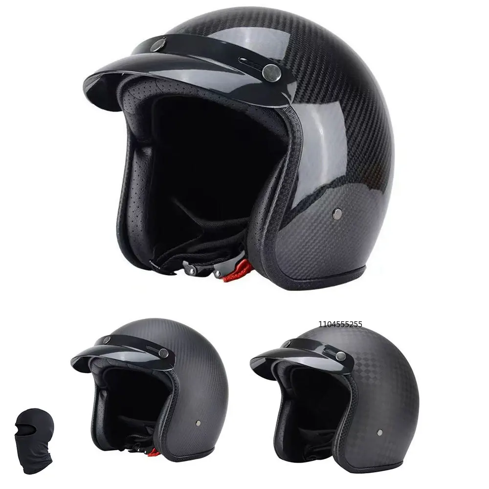 DOT Certification Motorcycle Helmet Men 3/4 Carbon Fibre Open Face Helmet Vintage German Moto Helmet Four Seasons Capacetes
DOT Certification Motorcycle Helmet Men 3/4 Carbon Fibre Open Face Helmet Vintage German Moto Helmet Four Seasons Capacetes
