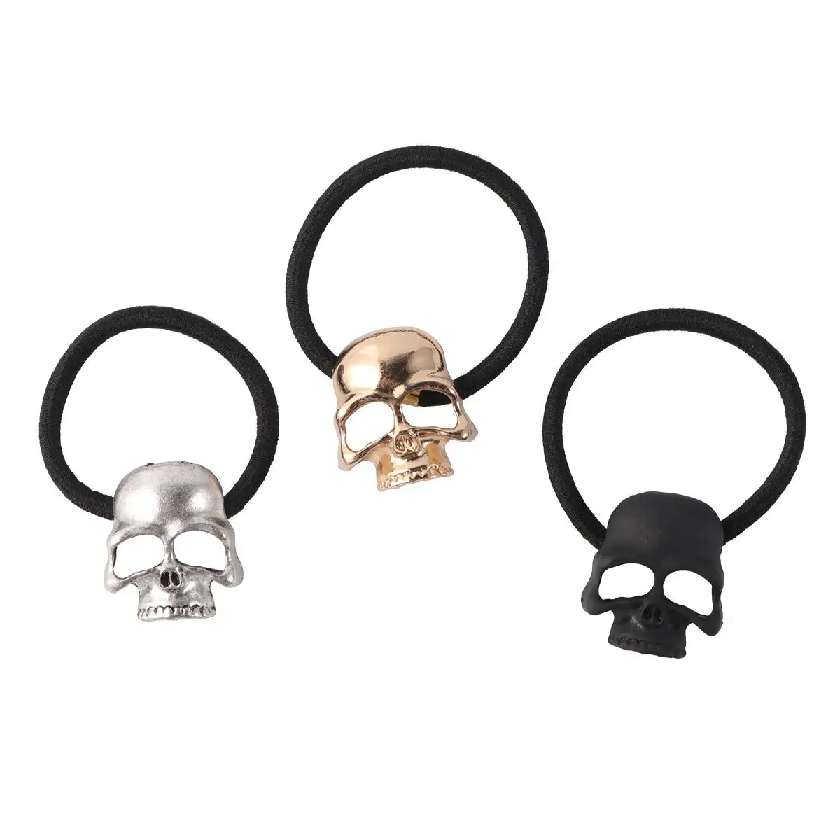 3 Pcs Retro Metal Skull Hairbands Mixed Color Adjustable Size Girls Ties Ponytail Rubber Bands Hair Accessories Women Hair
3 Pcs Retro Metal Skull Hairbands Mixed Color Adjustable Size Girls Ties Ponytail Rubber Bands Hair Accessories Women Hair