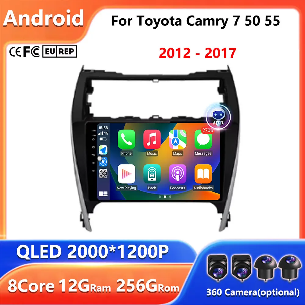 Для Toyota Camry 7 50 55 2012-2017 ОС Android GPS-навигация Автомобильный аудио Мультимедийный плеер WiFi IPS Экран BT 4G
Для Toyota Camry 7 50 55 2012-2017 ОС Android GPS-навигация Автомобильный аудио Мультимедийный плеер WiFi IPS Экран BT 4G