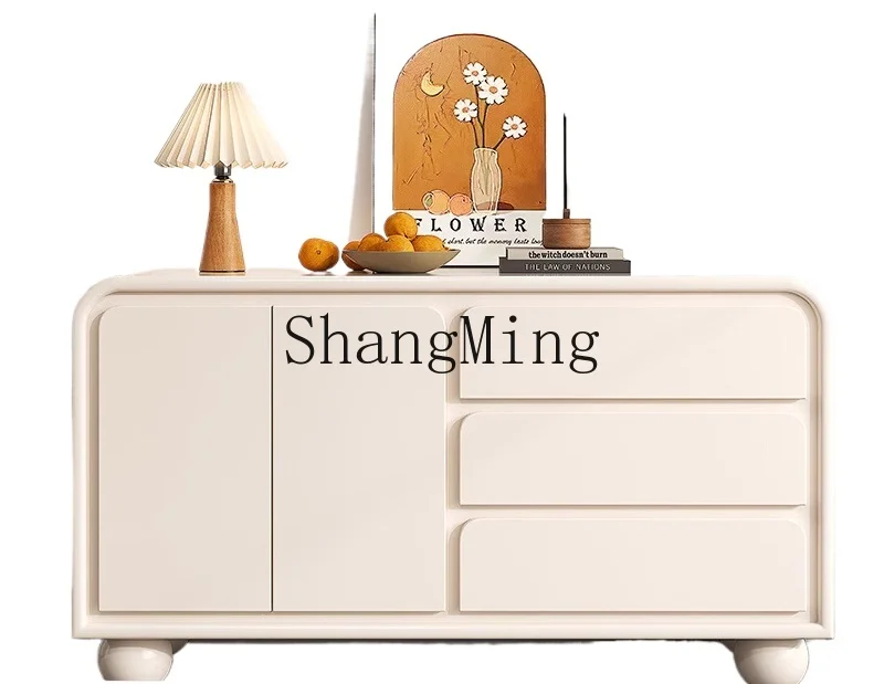 TF cream wind solid wood dining side cabinet household living room side cabinet tea kitchen locker integrated against the wall
TF cream wind solid wood dining side cabinet household living room side cabinet tea kitchen locker integrated against the wall