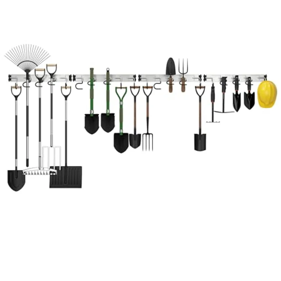 Alumum Alloy Garden Tool Organizer Wall Mount Garage Organizers and Storage with Hooks Tool Hangers for Shed Hooks for Shovel R
Alumum Alloy Garden Tool Organizer Wall Mount Garage Organizers and Storage with Hooks Tool Hangers for Shed Hooks for Shovel R