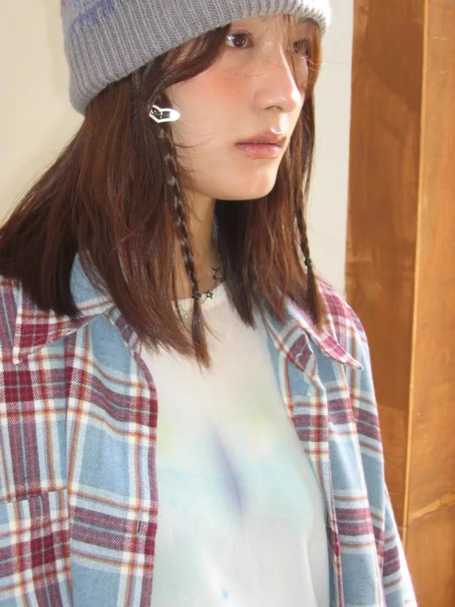 Casual Shirts Women Cool Girl Chic European Style Autumn Sun-proof Popular High Street Long Sleeve Loose Plaid Vintage Outwear
Casual Shirts Women Cool Girl Chic European Style Autumn Sun-proof Popular High Street Long Sleeve Loose Plaid Vintage Outwear