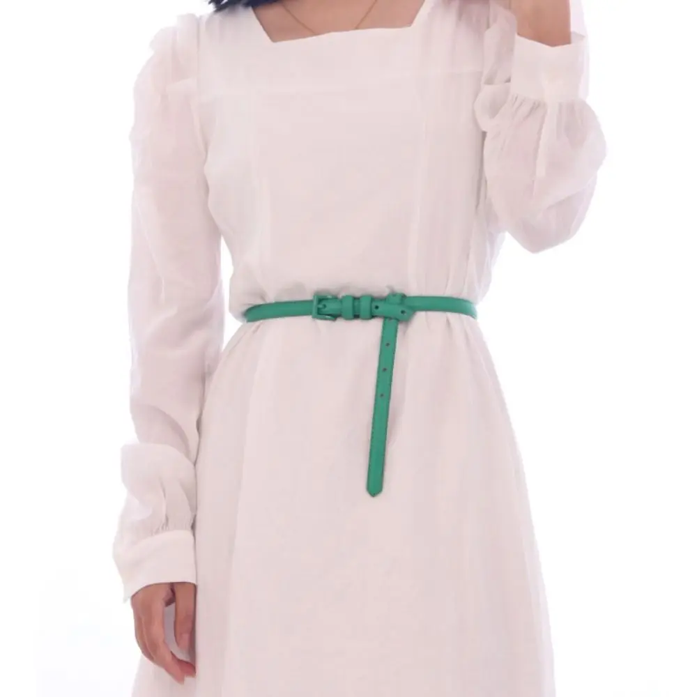 Classic Elegant Candy Color Belt Pu Leather Adjustable Thin Waist Belt Square Buckle Vintage Dress Waistband Jeans Decoration
Classic Elegant Candy Color Belt Pu Leather Adjustable Thin Waist Belt Square Buckle Vintage Dress Waistband Jeans Decoration