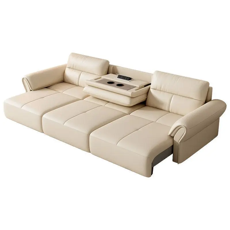 Living room first layer cowhide multi-functional retractable sofa bed with cup holder
Living room first layer cowhide multi-functional retractable sofa bed with cup holder