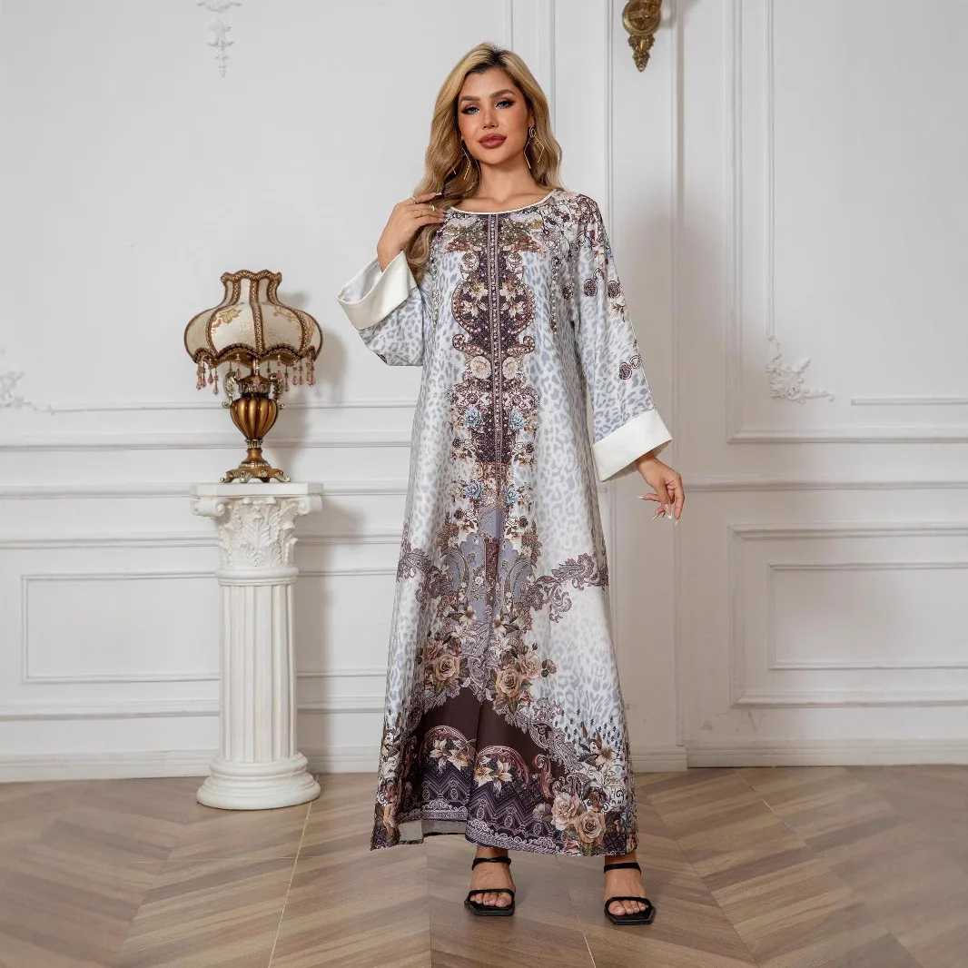 Abaya Women Party Long Dresses Eid Muslim Flower Print Vestidos Jalabiya Ramadan Morocco Dubai Kaftan Islam Arab Maxi Robe
Abaya Women Party Long Dresses Eid Muslim Flower Print Vestidos Jalabiya Ramadan Morocco Dubai Kaftan Islam Arab Maxi Robe