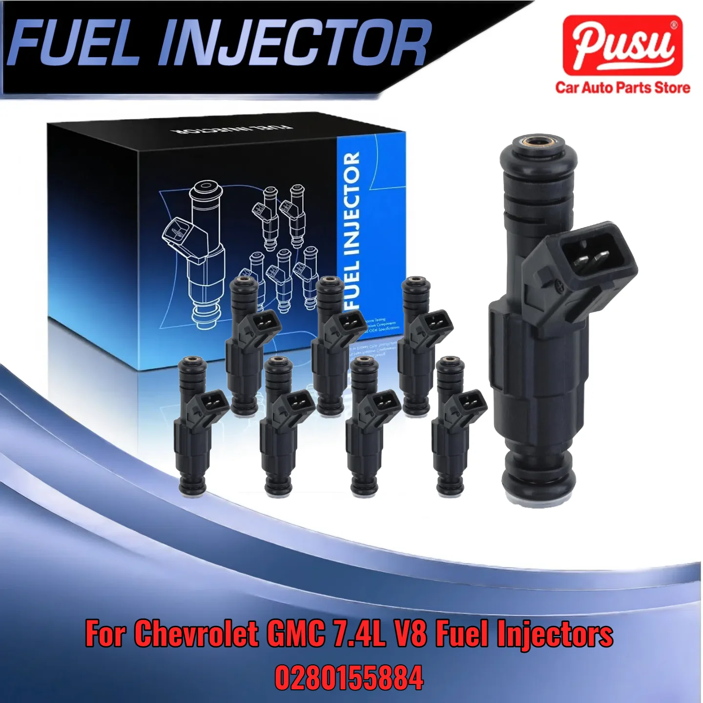 0280155884 Fuel Injector Set of 8 for Chevrolet Pickup for GMC Truck 7.4L V8 Engine Parts
0280155884 Fuel Injector Set of 8 for Chevrolet Pickup for GMC Truck 7.4L V8 Engine Parts