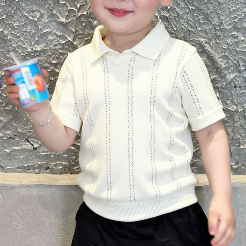 Summer Children's Polo Neck Ice Silk Knitted Shirt Fashionable Boys and Girls Western Style Breathable Simple Hollow T-shirt Top
Summer Children's Polo Neck Ice Silk Knitted Shirt Fashionable Boys and Girls Western Style Breathable Simple Hollow T-shirt Top
