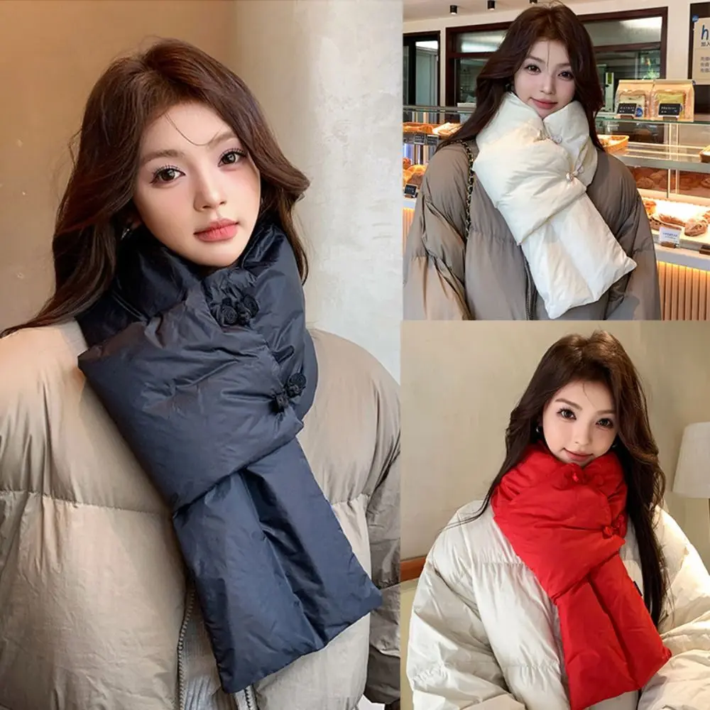 New National style Buckle Winter Scarf Down Cotton Warm Cross Ring Scarves Thickened Windproof Ring Scarf Women
New National style Buckle Winter Scarf Down Cotton Warm Cross Ring Scarves Thickened Windproof Ring Scarf Women