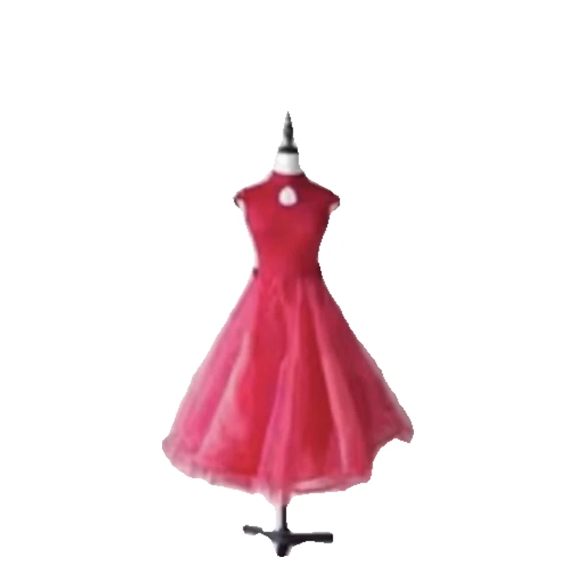 2024 Ballroom Dance Dresses For Girls Chinese Style Cheongsam Red Tops Mesh Skirts Suit Waltz Modern Dance Clothing DN17447
2024 Ballroom Dance Dresses For Girls Chinese Style Cheongsam Red Tops Mesh Skirts Suit Waltz Modern Dance Clothing DN17447