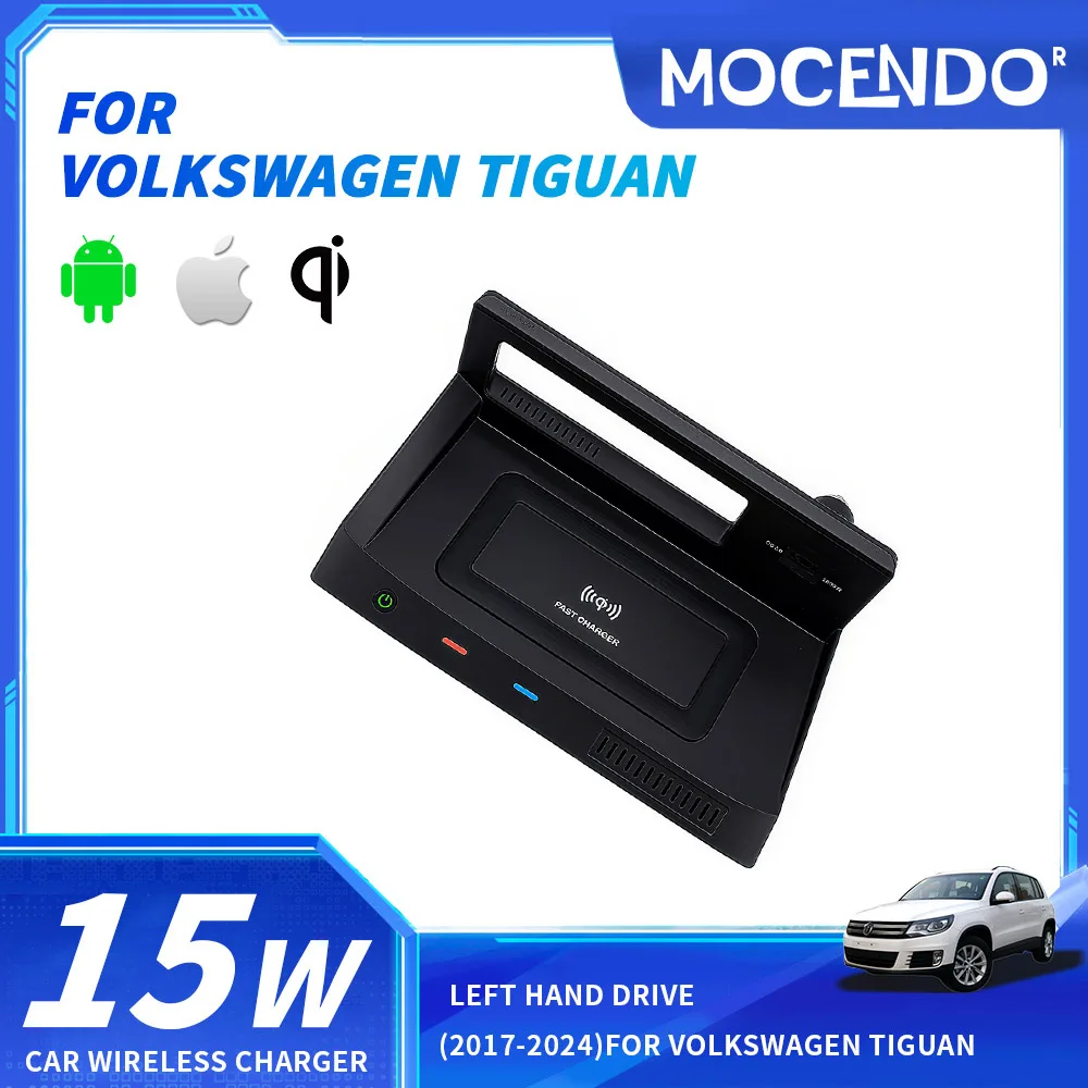 15W Fast Wireless Car Charger Plate for Volkswagen Tiguan 2017-2025 Model Phone Charger with USB for Vehicle
15W Fast Wireless Car Charger Plate for Volkswagen Tiguan 2017-2025 Model Phone Charger with USB for Vehicle