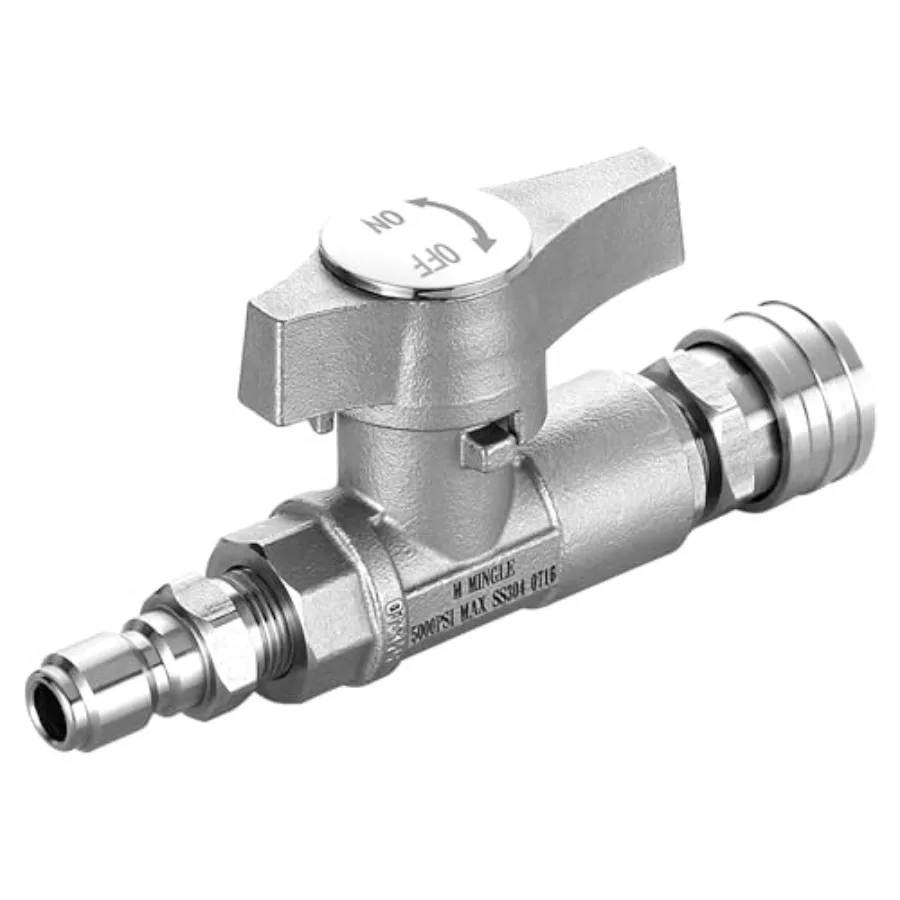 Ball Valve Pressure Washer 3/8" Quick Connect Ball Valve for Power Washer Hose 5000 PSI
Ball Valve Pressure Washer 3/8" Quick Connect Ball Valve for Power Washer Hose 5000 PSI