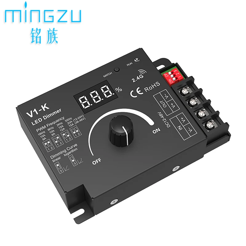 LED controller V1-K DC12V or 24V Manual knob dimmer controller LED strip light Single color Brightness adjustment switch control
LED controller V1-K DC12V or 24V Manual knob dimmer controller LED strip light Single color Brightness adjustment switch control