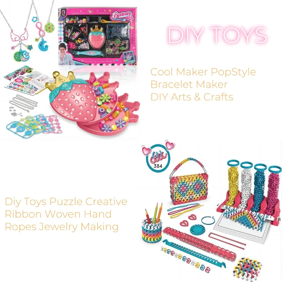 2 SET OF Diy Toys Puzzle Creative Ribbon Woven Hand Ropes Jewelry Making Jewellery Craft Kit Creative Cases s Bracelet and Neck
2 SET OF Diy Toys Puzzle Creative Ribbon Woven Hand Ropes Jewelry Making Jewellery Craft Kit Creative Cases s Bracelet and Neck