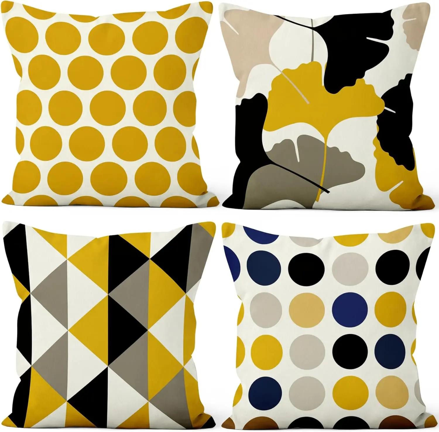 4Pcs Minimalist Home Nordic Throw Pillow Covers Modern Yellow Black Blue Dot Triangle Leaf Art Cushion Cases for Balcony Office
4Pcs Minimalist Home Nordic Throw Pillow Covers Modern Yellow Black Blue Dot Triangle Leaf Art Cushion Cases for Balcony Office
