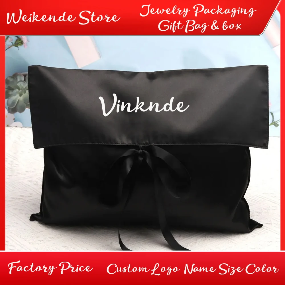 Big Black Satin Wigs Hair Envelop Flap Bow Ribbon Pouch Custom Logo Underwear Swimsuit Perfume Cosmetic Packaging Dust Silk Bag
Big Black Satin Wigs Hair Envelop Flap Bow Ribbon Pouch Custom Logo Underwear Swimsuit Perfume Cosmetic Packaging Dust Silk Bag