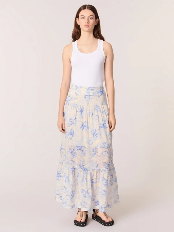 Classic Long Printed f Skirt Linen Material Women's Spring Faion A-Line Skirt Floral Pattern mid Waist Design Stand Fit
Classic Long Printed f Skirt Linen Material Women's Spring Faion A-Line Skirt Floral Pattern mid Waist Design Stand Fit