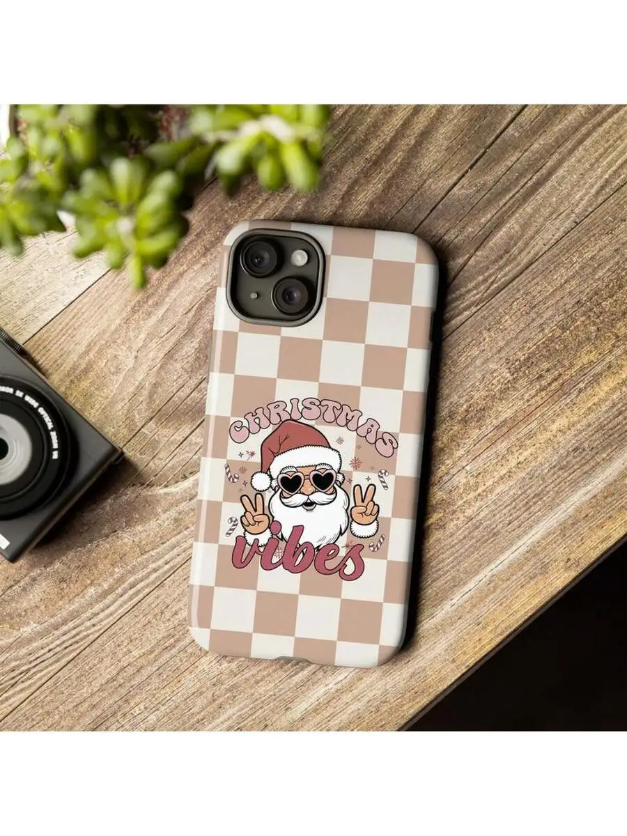Christmas Vibes Phone Case With Santa And Checker Pattern For Adults
Christmas Vibes Phone Case With Santa And Checker Pattern For Adults