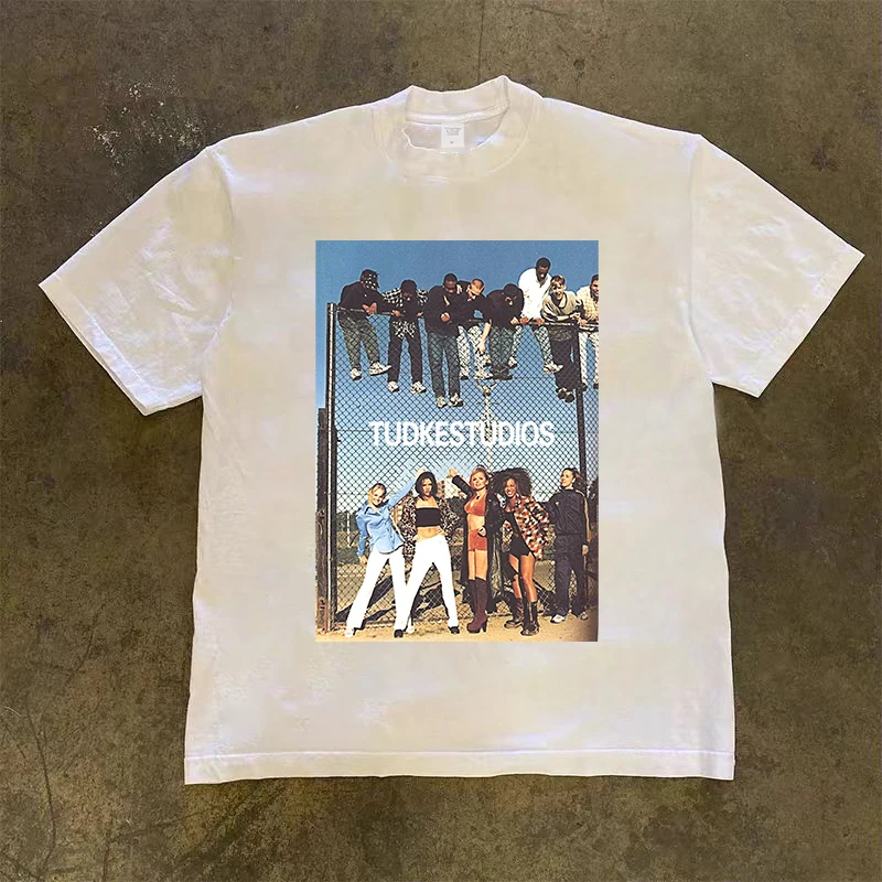 It's Heavy And Opaque, Come Out And Fry The Street Together, The American Retro Short-sleeved T-shirt Trend Malbon
It's Heavy And Opaque, Come Out And Fry The Street Together, The American Retro Short-sleeved T-shirt Trend Malbon