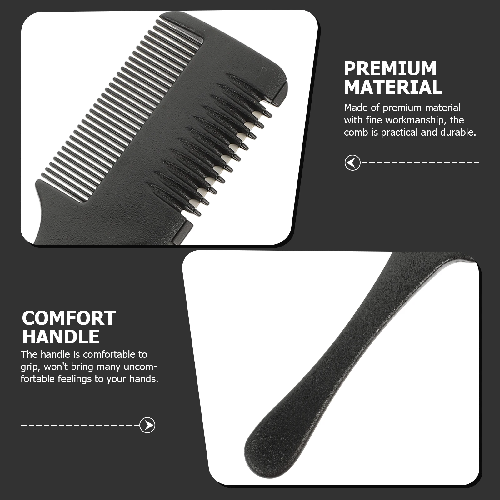 3pcs Portable Hair Cutting Combs Barber Haircutting Combs Hair Thinning Tools Premium Razor Comb Durable Long Handle Double Side
3pcs Portable Hair Cutting Combs Barber Haircutting Combs Hair Thinning Tools Premium Razor Comb Durable Long Handle Double Side