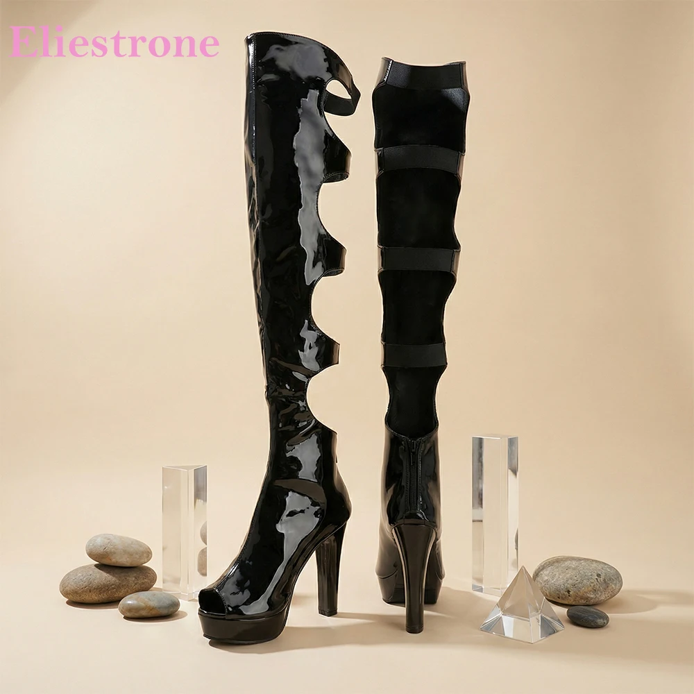 2026 New Plus Size 43 45 Black Over The Knee Summer Boots Women Cutout Platform Wide Fit Super High Heels Clubwear Shoes
2026 New Plus Size 43 45 Black Over The Knee Summer Boots Women Cutout Platform Wide Fit Super High Heels Clubwear Shoes
