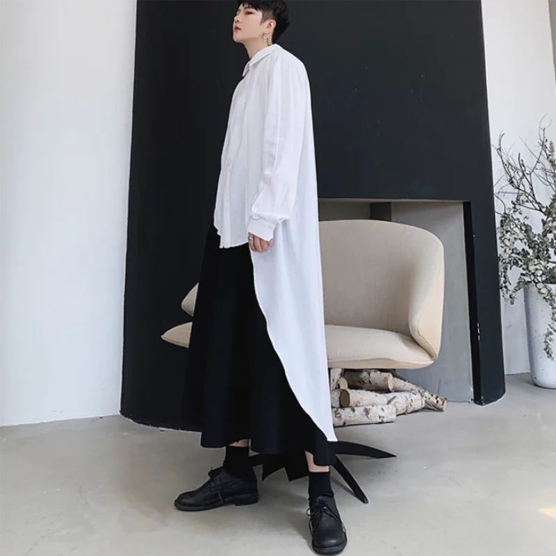 Men's Long-Sleeved Shirt Spring And Autumn New Stage Style Personality Asymmetrical Design Casual Loose Large Size Shirt
Men's Long-Sleeved Shirt Spring And Autumn New Stage Style Personality Asymmetrical Design Casual Loose Large Size Shirt