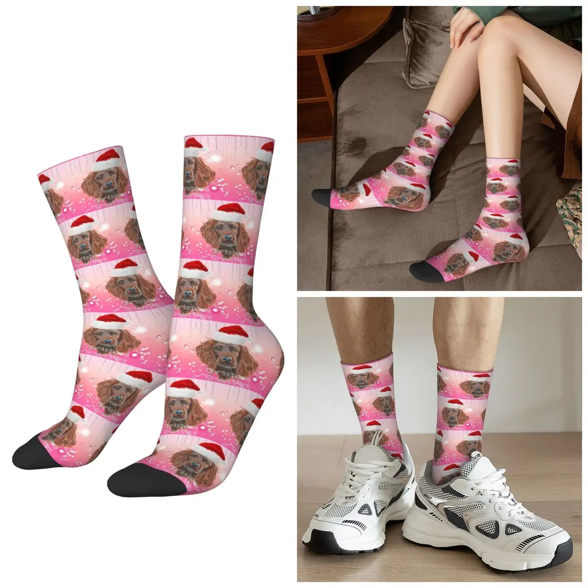 Всесезонные рождественские носки с ирландским сеттером, носки в стиле Харадзюку, впитывающие пот чулки для мужчин и женщин, рождественские подарки
Всесезонные рождественские носки с ирландским сеттером, носки в стиле Харадзюку, впитывающие пот чулки для мужчин и женщин, рождественские подарки