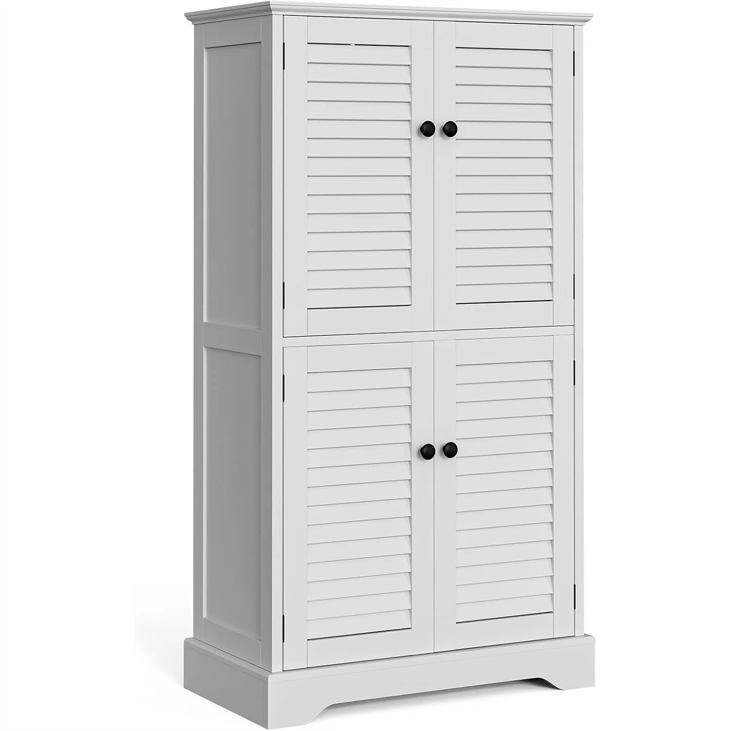 Storage Cabinet 43" with Stable Base, Classic Louvre Doors, Adjustable Shelf for Bathroom Kitchen Living Room, White
Storage Cabinet 43" with Stable Base, Classic Louvre Doors, Adjustable Shelf for Bathroom Kitchen Living Room, White