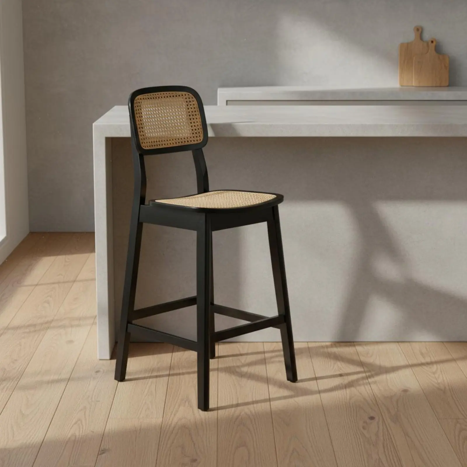 Sturdy Wood Island Chair Rustic Simplicity Design Wooden Counter Stool with Backrest Rattan Bar Stool Stable Frame Home
Sturdy Wood Island Chair Rustic Simplicity Design Wooden Counter Stool with Backrest Rattan Bar Stool Stable Frame Home