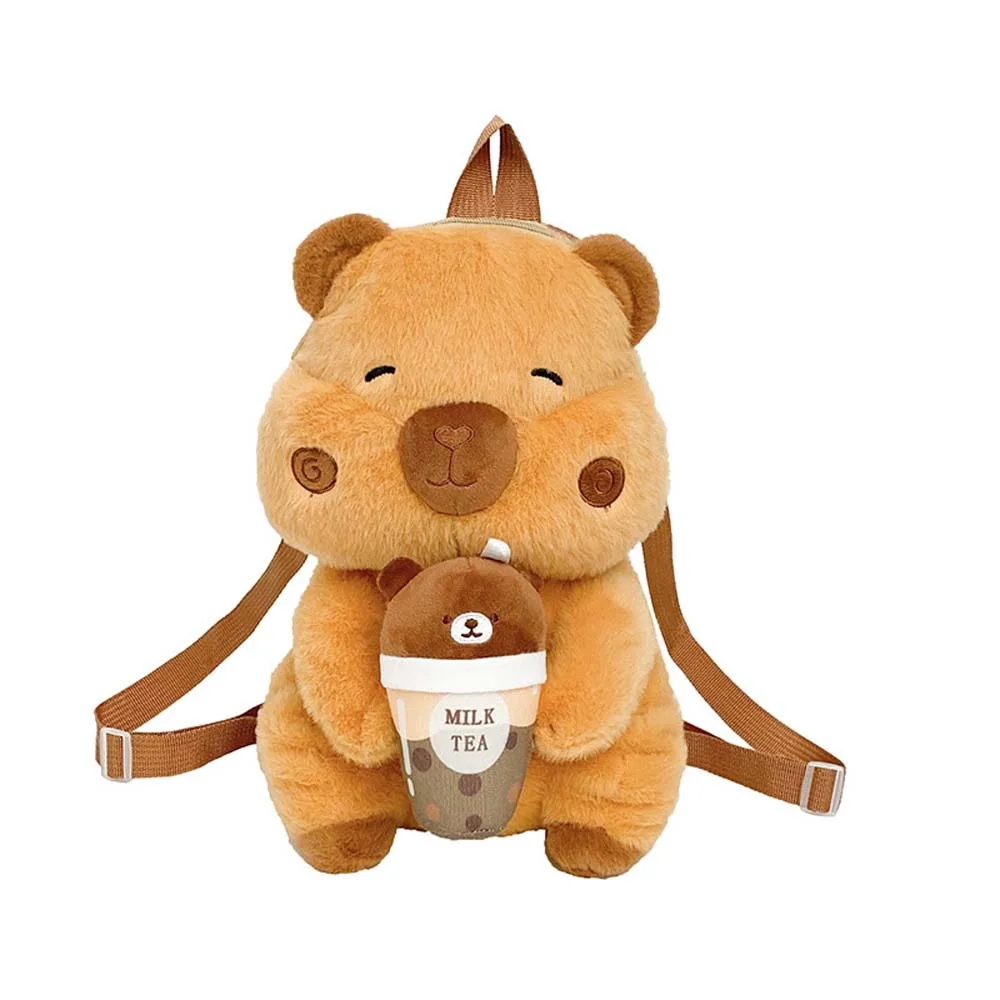Thickened Cute Capybara Plush Backpack Bear Soft Brown Doll Bag Adorable Milk Tea Cup Cartoon Daypack Students
Thickened Cute Capybara Plush Backpack Bear Soft Brown Doll Bag Adorable Milk Tea Cup Cartoon Daypack Students