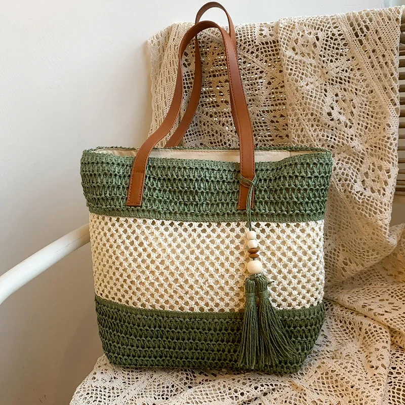 Color-blocked Linen Knitting Fashion Shoulder Bag Hollow Large Capacity Zipper Casual Tote Hot Sale Bags for Women Bolsa Mujer
Color-blocked Linen Knitting Fashion Shoulder Bag Hollow Large Capacity Zipper Casual Tote Hot Sale Bags for Women Bolsa Mujer
