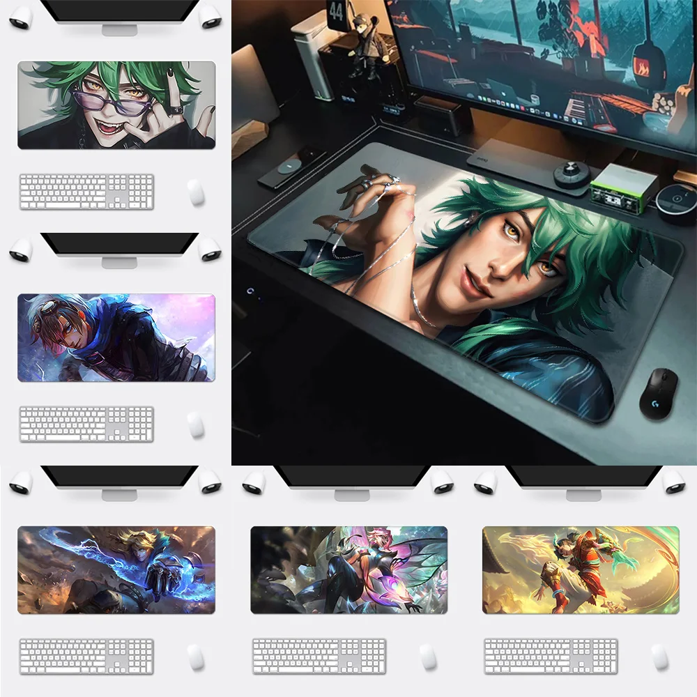 Коврик для мыши L-League Of Legends, коврик для мыши с HD-печатью для компьютерных геймеров, нескользящий коврик для мыши с фиксируемыми краями, xxl90x40 см, Настольный коврик для клавиатуры и ПК
Коврик для мыши L-League Of Legends, коврик для мыши с HD-печатью для компьютерных геймеров, нескользящий коврик для мыши с фиксируемыми краями, xxl90x40 см, Настольный коврик для клавиатуры и ПК