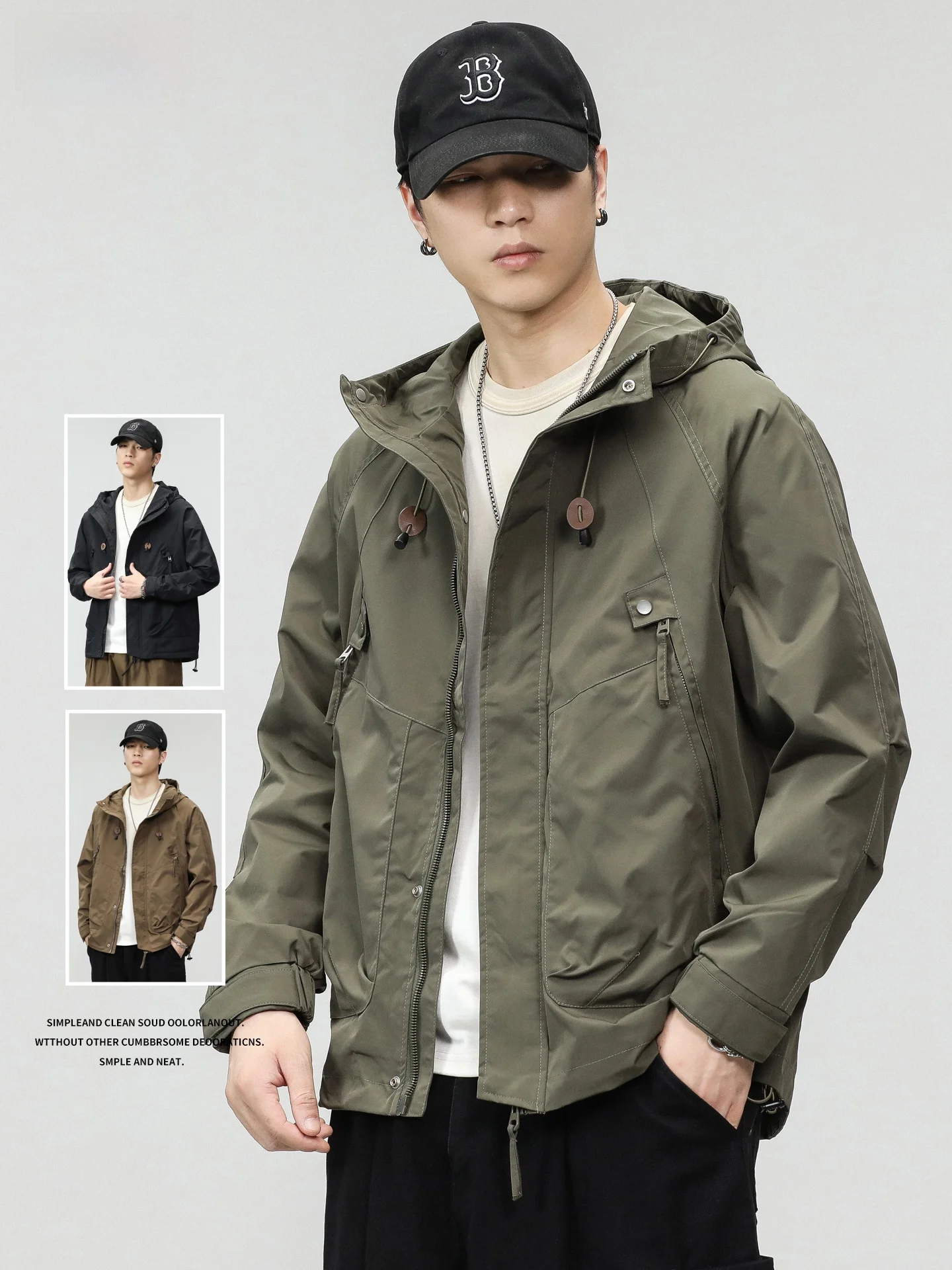 New Spring Outdoor Men's Jaet Loose Fit Hooded Spring Autumn Climbing Tibet Windproof Waterproof Polyester Fiber Youth Faion
New Spring Outdoor Men's Jaet Loose Fit Hooded Spring Autumn Climbing Tibet Windproof Waterproof Polyester Fiber Youth Faion