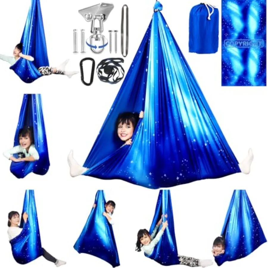 Double Layer Sensory Swing for Adults Indoor Outdoor Therapy Cuddle Swing 360 Swivel Hanger Kit Adjustable Holds up to 300lbs S
Double Layer Sensory Swing for Adults Indoor Outdoor Therapy Cuddle Swing 360 Swivel Hanger Kit Adjustable Holds up to 300lbs S
