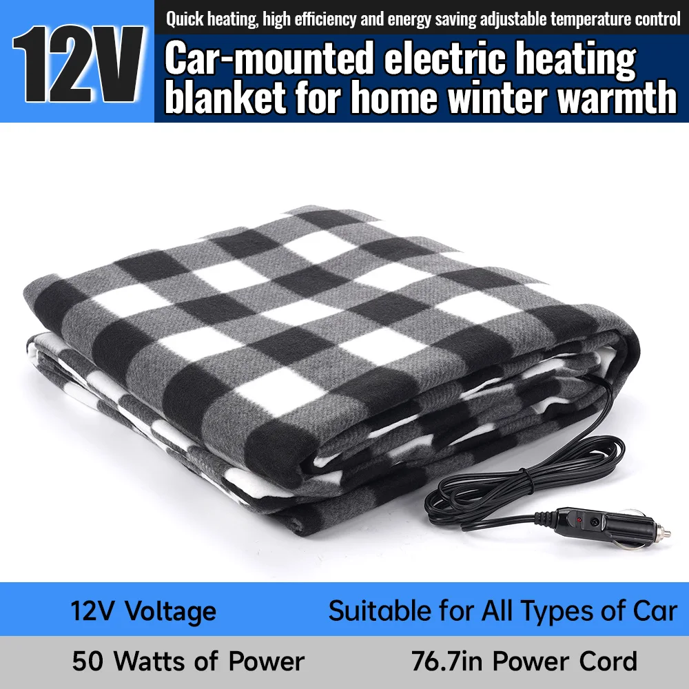 Electric Car Blanket 12V Heated Safety Timer Constant Temperature Heating Blanket Fleece Travel Throw Blanket for RV Truck SUV
Electric Car Blanket 12V Heated Safety Timer Constant Temperature Heating Blanket Fleece Travel Throw Blanket for RV Truck SUV
