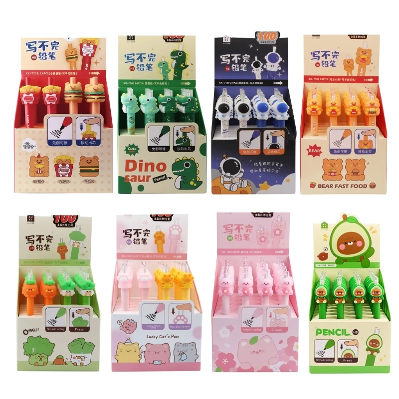 24Pcs Cartoon Everlasting Pen Retractable Everlasting Pen Refillable Inkless Pen
24Pcs Cartoon Everlasting Pen Retractable Everlasting Pen Refillable Inkless Pen