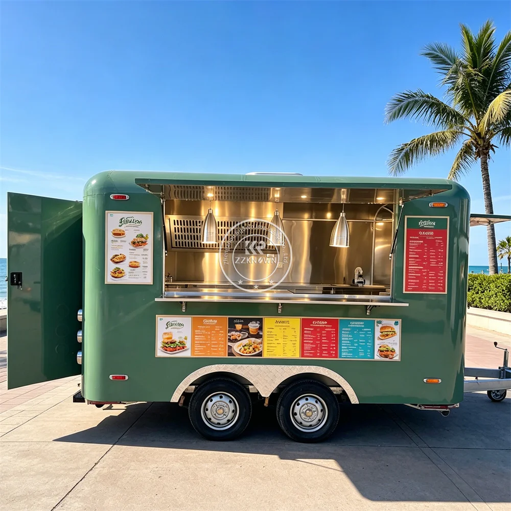 Mobile Kitchen Coffee Burger Pizza Sandwich Street Catering Food Truck Manufacturer Food Trailer With Full Kitchen Equipment
Mobile Kitchen Coffee Burger Pizza Sandwich Street Catering Food Truck Manufacturer Food Trailer With Full Kitchen Equipment