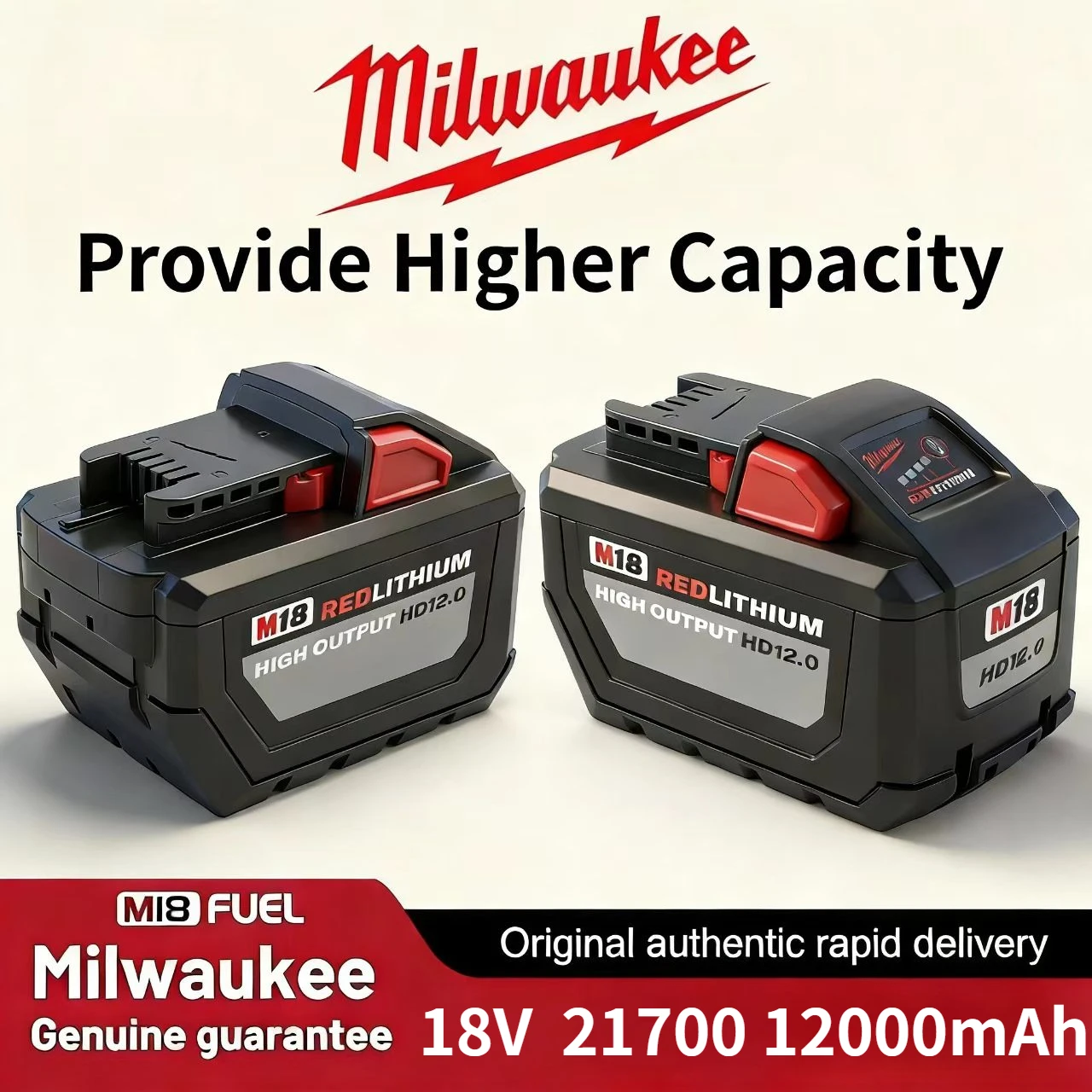 Origina Milwaukee M18 21700 Rechargeable Lithium Batteries ,Replacement Milwaukee 48-11-1815 48-11-1850 48-11-1860 power tools
Origina Milwaukee M18 21700 Rechargeable Lithium Batteries ,Replacement Milwaukee 48-11-1815 48-11-1850 48-11-1860 power tools