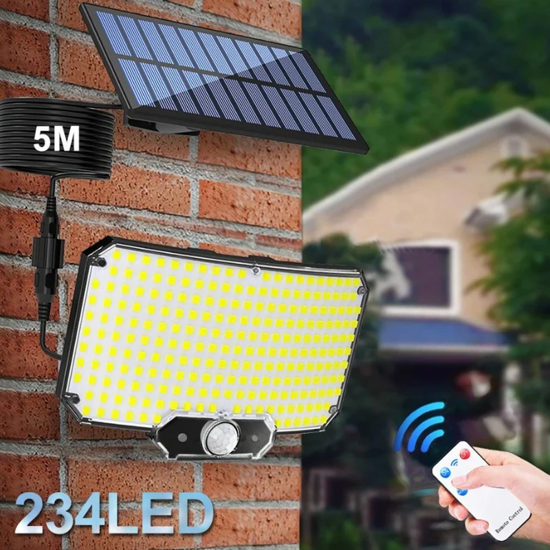 Solar Lights 234LED Solar Security Lights Outdoor Garden Motion Sensor 3 Modes Waterproof Split Solar Flood Wall Lights Garage
Solar Lights 234LED Solar Security Lights Outdoor Garden Motion Sensor 3 Modes Waterproof Split Solar Flood Wall Lights Garage