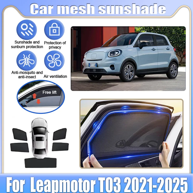 Car Mesh Sunshades For Leapmotor T03 2021-2025 Window Sunshade Sunscreen Privacy Curtain Magnetic Anti Mosquito Auto Accessories
Car Mesh Sunshades For Leapmotor T03 2021-2025 Window Sunshade Sunscreen Privacy Curtain Magnetic Anti Mosquito Auto Accessories